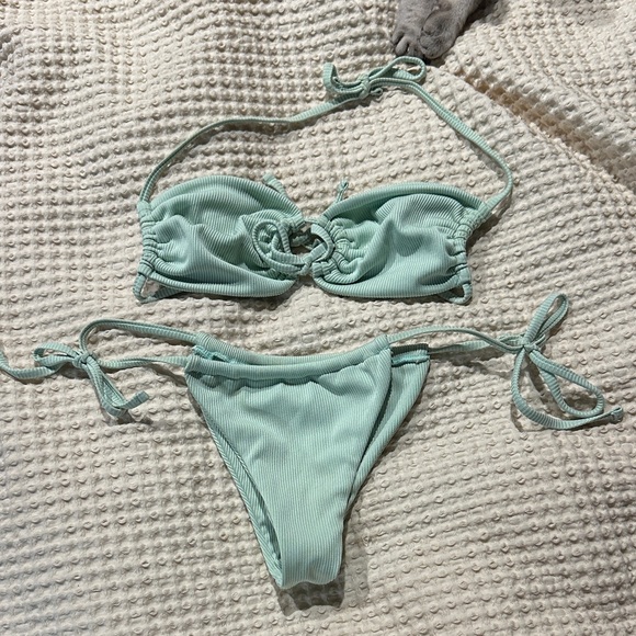 Bikini Village Other - Women’s Tie-Side Bikini Set in Mint Green